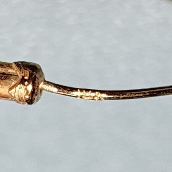 Vintage 18K Yellow Gold Large Diamond Cut Tube Capped Hoop Earrings - Picture 5 of 7